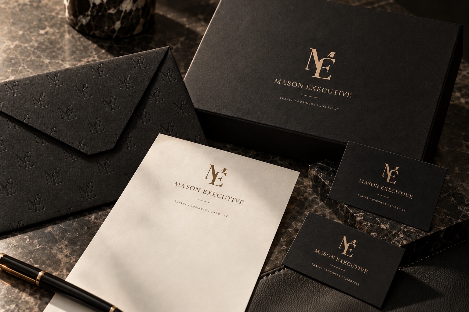Maison Executive stationery and brand materials
